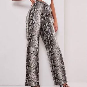 Missguided x Sofia Richie Snakeskin Pants